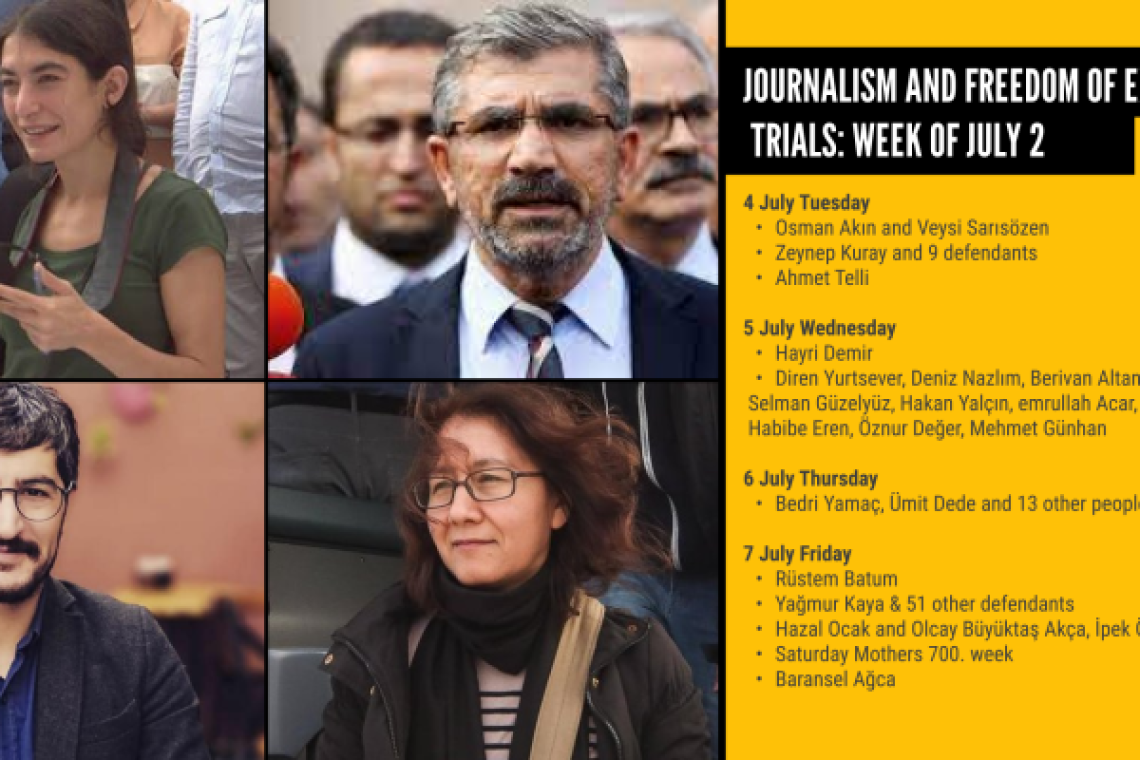 Journalism and freedom of expression trials: Week of July 3