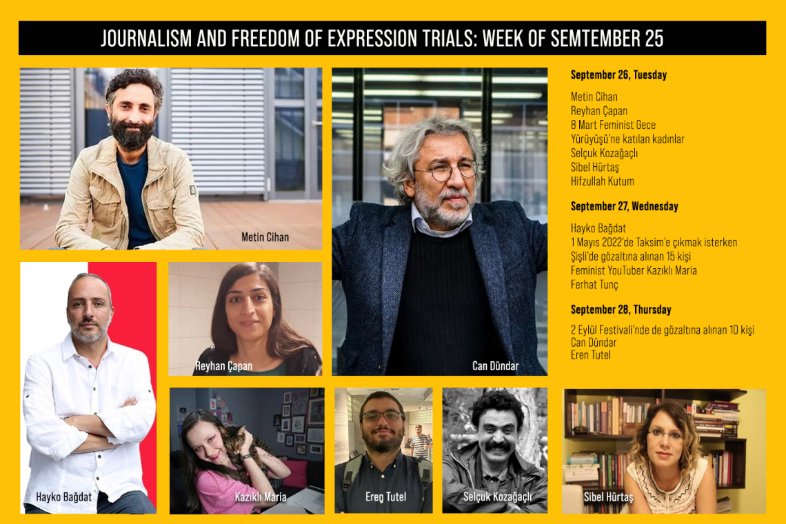 Journalism and freedom of expression trials: Week of September 25th