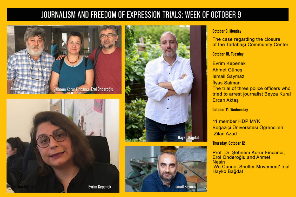 Week of October 9: Trials on Journalism and Freedom of Expression
