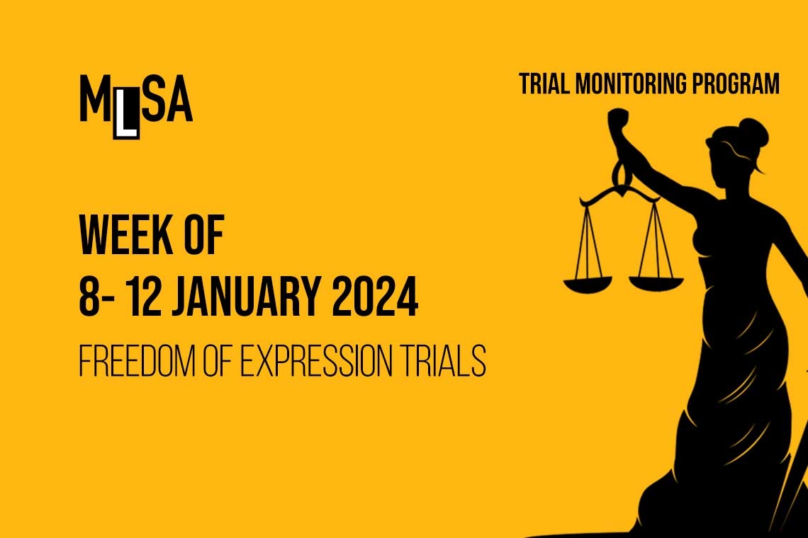 Week of January 8: Journalism and Freedom of Expression Trials