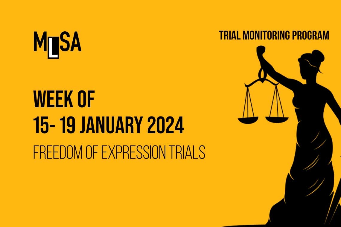 Week of January 15th: Journalism and freedom of expression trials