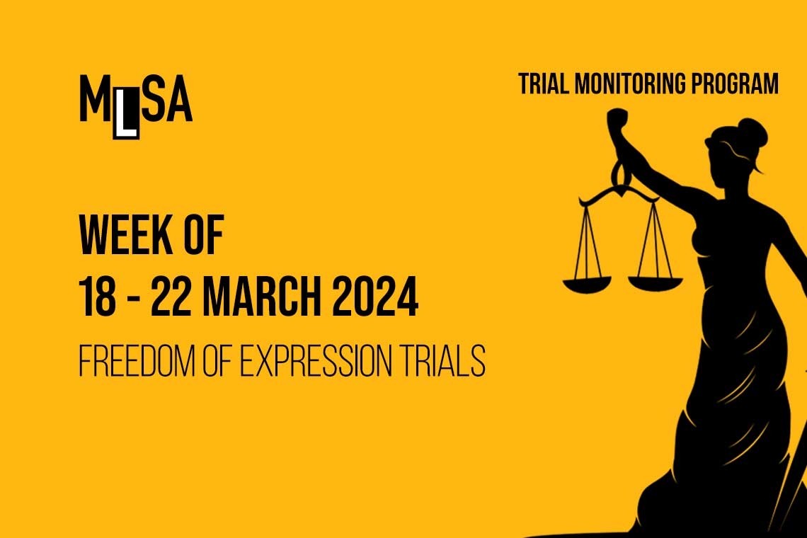 Week of March 18th: Journalism and freedom of expression trials