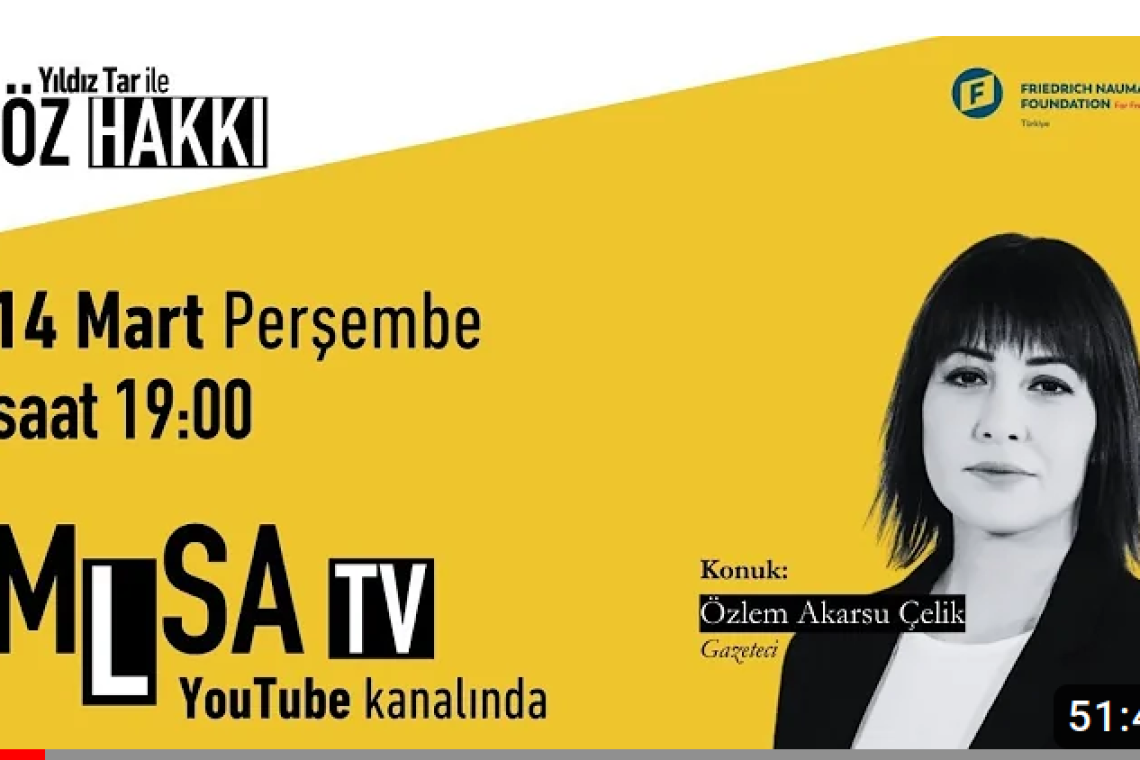 Özlem Çelik on MLSA TV: 'Journalists have become part of the show culture'