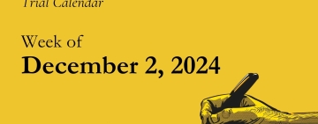 Week December 2, 2024 - Journalism and freedom of expression cases trial calendar