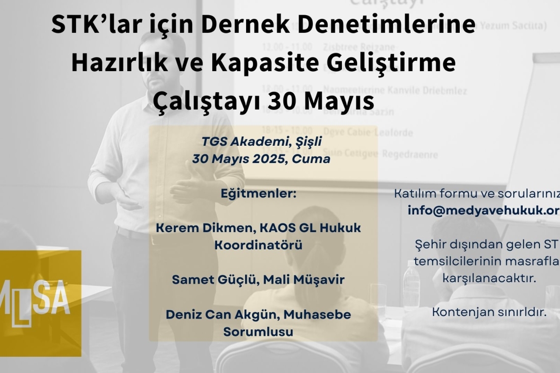 STK'lar için denetime hazırlık çalıştayı başvuruları başladı