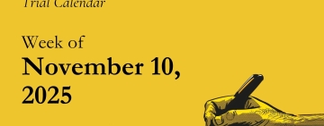 Journalism and Freedom of Expression Trial Calendar Week of November 10