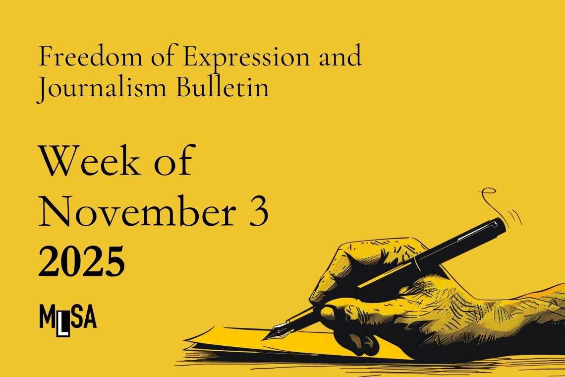 Week of November 3: Freedom of expression trials and other developments