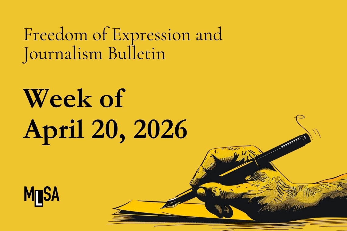 Week of April 20: Freedom of expression cases and other developments